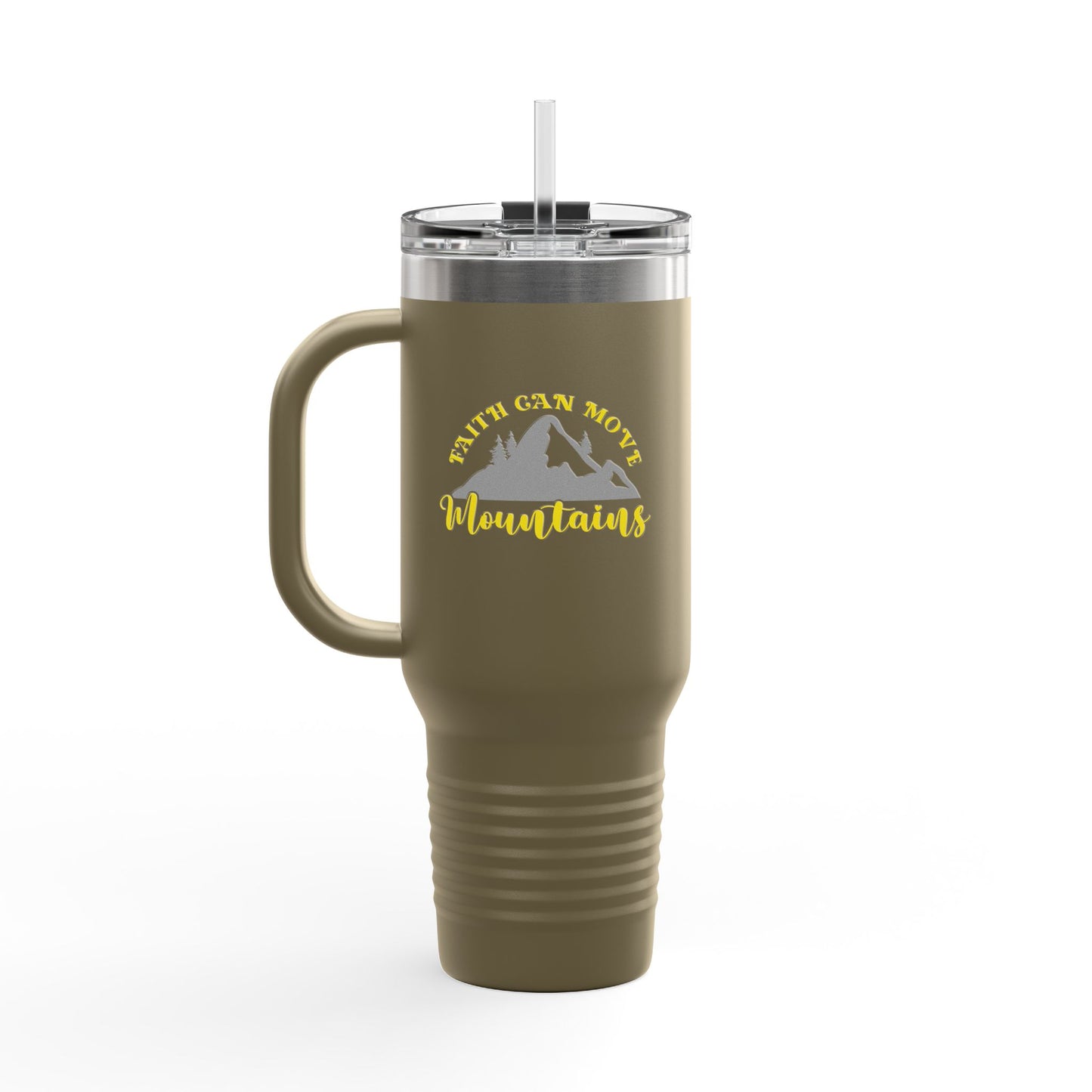 40oz Insulated Mug - Faith Can Move Mountains