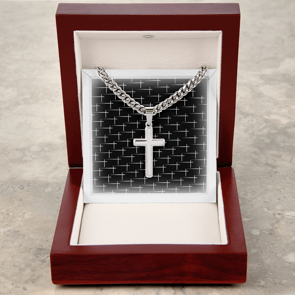 Cuban-Link Cross Necklace