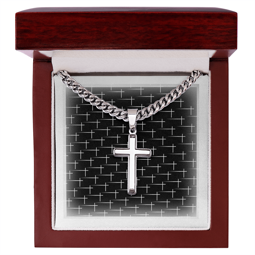 Cuban-Link Cross Necklace