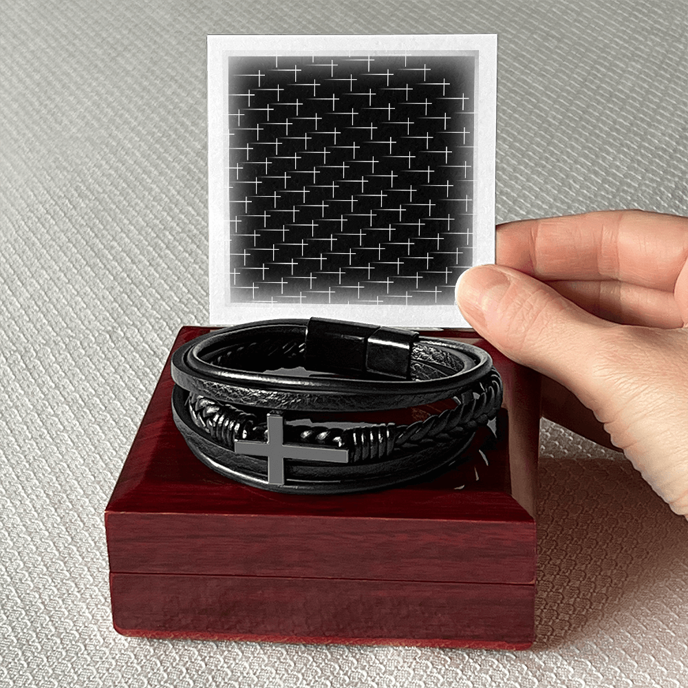 CrossThreads - Leather Cross Braclet