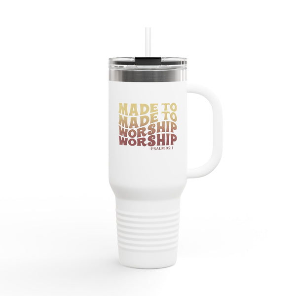 40oz Insulated Mug - Made to Worship