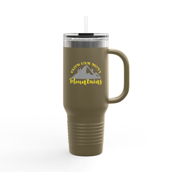 40oz Insulated Mug - Faith Can Move Mountains
