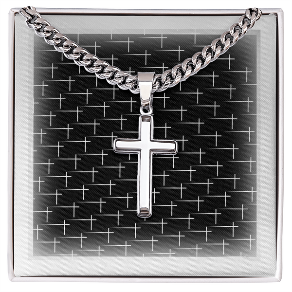 Cuban-Link Cross Necklace