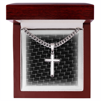 Cuban-Link Cross Necklace