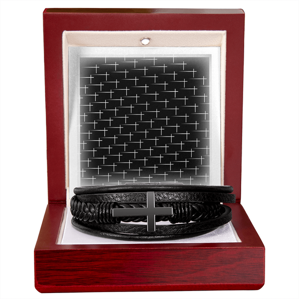 CrossThreads - Leather Cross Braclet